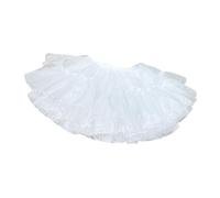 HIOPOIUYT Enagua ajustable para niños, elegante falda blanca para vestido de boda, fiesta, ligero, vestido de princesa, enagua, blanco, M