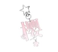 HIOPOIUYT Llavero acrílico resistente con citas inspiradoras, llavero de afirmación positiva para llaves, bolsos, decoración, regalo motivacional, accesorio de palabras, B, Talla única