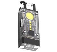 HIOPOIUYT Llavero portátil con linterna LED práctica, con textura de aleación de aluminio para camping y situaciones de emergencia, linterna base