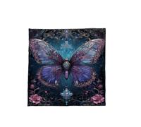 HIOPOIUYT Mantel de tarots con diseño de mariposas y flores, tarjeta de adivinaciones, tapiz, astrología, brujería, decoración de cubierta, tarjeta de adivinaciones, decoración de pared