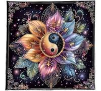 HIOPOIUYT Mantel de tarots de tela para altares, diseño de disco, de astrología, tarjeta de adivinaciones, tapiz, decoración de pared, altares, tarots