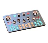 HIOPOIUYT Mezcladores Multifunción Compatibles con 5.3 Interfaces De Sonido 4 Canales 48 V Potencia Fantasma para Podcast Gaming Effects Voz Preamp para Mic Condensador