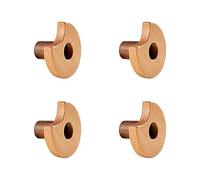 HIOPOIUYT Paquete de 4 elegantes pomos de madera con diseño floral para gabinete, tiradores de cajón de un solo agujero para muebles de guardería con tornillos incluidos