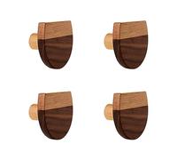 HIOPOIUYT Paquete de 4 elegantes pomos de madera con diseño floral para gabinete, tiradores de cajón de un solo agujero para muebles de guardería con tornillos incluidos