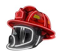 HIOPOIUYT Playful - Casco de bombero, luz artística para fiestas, decoración multiescena, textura acrílica, diseño único de bomberos LED