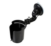 HIOPOIUYT Soporte grande de plástico negro con ventosa para bebidas, para coches, camiones, tractores, autocaravanas, soporte ajustable para tazas de agua con ventosa