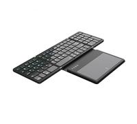 HIOPOIUYT Teclado plegable con panel táctil integrado y teclado numérico, servicio de batería larga para 30 horas de trabajo ininterrumpido