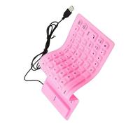 HIOPOIUYT Teclados portátiles de silicona USB de 85 teclas, plegables, silenciosos, a prueba de polvo, para portátiles y PC