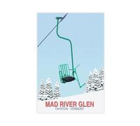 HIOUASGF Lienzo decorativo para pared, diseño de Mad River Glen para sala de estar, dormitorio, 20 x 30 cm