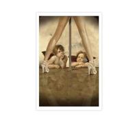 HIOUASGF Póster de lienzo con texto en inglés "Not So Little Angels", para decoración de sala de estar, dormitorio, 40 x 60 cm
