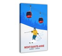 HIOUASGF Póster de Mont-Sainte-Anne en lienzo, decoración de dormitorio, paisaje, oficina, habitación, regalo, 30 x 45 cm