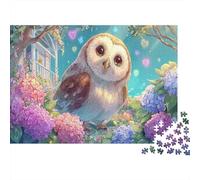 Hiouf Dans Hydrangea Garden Puzzle Défi 1000 Pièces Pour Adultes, Faune Sauvage Puzzle Jeux Éducatifs, Décoration De Maison Et Cadeau Exquis 70x50cm/1000pcs