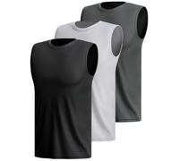 Hioutdoor 3 O 5 Confezioni Canotta Sportiva Da Uomo Senza Maniche Camicia Fitness Sotto Le Ascelle Muscolare Ad Asciugatura Rapida Corsa Traspirante Palestra Funzionale Gilet Multipack,