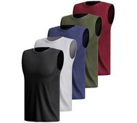 Hioutdoor 3 O 5 Confezioni Canotta Sportiva Da Uomo Senza Maniche Camicia Fitness Sotto Le Ascelle Muscolare Ad Asciugatura Rapida Corsa Traspirante Palestra Funzionale Gilet Multipack,