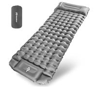Hioutdoor Colchoneta autoinflable, 10 cm, para Camping, Ultraligera, Inflable, con Bomba de Prensa de pies, cojín para Exteriores, Senderismo, Playa, mochilero, Tienda de campaña, colchón de Aire
