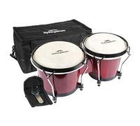 Hip Bongo Tambores | Beautiful Tunable Bongo Tambores Set con madera natural de oculta y conchas | Durable resistente al agua seguro níquel Metal ocultar los amantes de los materiales para los