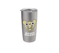 Hip Hip Hooray Funny Bone Juego de palabras Vaso térmico de acero inoxidable de doble pared