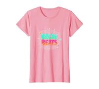 Hip Hop Break Beats Retro Graffiti Style Musical Art Camiseta, Mujer, Rosado, L