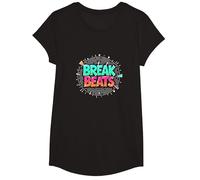 Hip Hop Break Beats Retro Graffiti Style Musical Art Camiseta, Niñas, Negro, Grande