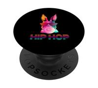 Hip Hop Bunny with Sunglasses Cute Easter Funny Rabbit Lover PopSockets PopGrip Adhesivo