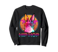 Hip Hop Bunny with Sunglasses Cute Easter Funny Rabbit Lover Sudadera