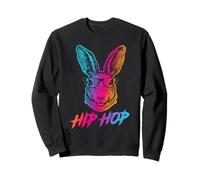 Hip Hop Bunny with Sunglasses Cute Easter Funny Rabbit Lover Sudadera
