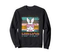 Hip Hop Bunny with Sunglasses Cute Easter Funny Rabbit Lover Sudadera
