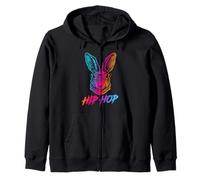 Hip Hop Bunny with Sunglasses Cute Easter Funny Rabbit Lover Sudadera con Capucha