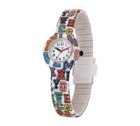 HIP HOP, Colección Kids Fun, reloj infantil con divertidos gráficos, correa de silicona intercambiable, colores vibrantes y duraderos, resistente al agua, Correa