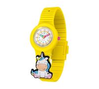 HIP HOP, Colección PINTASTIC!, Reloj para niños, movimiento de cuarzo, caja de 32 mm, resistente al agua, correa de silicona hipoalergénica, con 5 elementos decorativos temáticos incluidos, idea