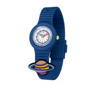 HIP HOP, Colección PINTASTIC!, Reloj para niños, movimiento de cuarzo, caja de 32 mm, resistente al agua, correa de silicona hipoalergénica, con 5 elementos decorativos temáticos incluidos, idea