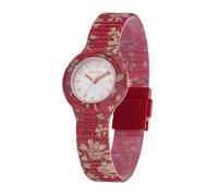 HIP HOP, Colección Winter Blossom, reloj de mujer con temática de flores invernales con tejidos Liberty y correa de silicona, resistente al agua, Correa