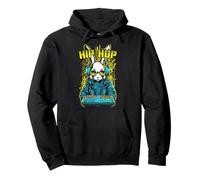 Hip Hop Conejo Conejo DJ Rave EDM Música Deejay Ecualizador Sudadera con Capucha