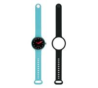 Hip Hop Hip Hip Hop Smart Watch Watch Smart-Color Dial Movimiento Negro Smartwatch SmartModule y Blue Silicone Strap, Black Hwu1194