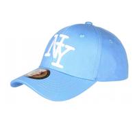 Hip Hop Honor Gorra NY Azul Cielo NY Blanco en relieve Visera Béisbol Stazky - Talla única - Azul