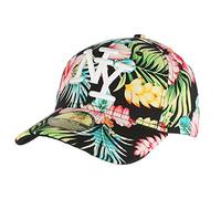 Hip Hop Honour Gorra Béisbol NY Negro y Rojo Floral - Unisex, rojo, Talla única