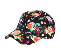 Hip Hop Honour Gorra Flamenco Rosa Negro Tropical NY Béisbol Flamingo - Tamaño: Talla única - Color: Negro - Unisex, Negro , Talla única