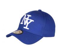 Hip Hop Honour Gorra NY Azul Vaqueros y Blanco de Algodón Visere Béisbol Stazky - Tamaño: Talla única - Color: Azul - Hombre, azul, Talla única