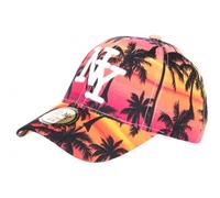 Hip Hop Honour Gorra NY Naranja y Rosa Tropical Palmeras Sunset Béisbol - Unisex, naranja, Talla única
