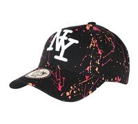 Hip Hop Honour Gorra NY Rojo Naranja y Negro Look Original Etiquetas Béisbol Paynter - Unisex, rojo, Talla única