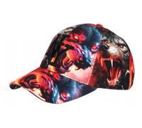 Hip Hop Honour - Gorra para niño con lobo, color rojo y naranja original NY béisbol Wolf de 7 a 12 años - Talla única - Rojo