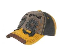 Hip Hop Honour Gorra Vintage 79 New York Amarillo Denim Estilo Usado Retro de Algodón - Talla única - Amarillo