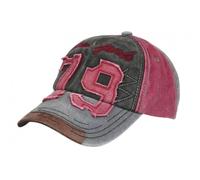 Hip Hop Honour Gorra Vintage 79 New York Rojo Denim Estilo Usado Retro de Algodón - Talla única - Rojo
