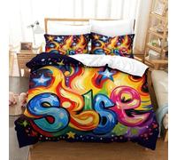 Hip Hop Juego De Funda Nórdica Juego De Cama 3D Juego De Funda De Edredón Juego De Colcha De Microfibra Juego De 3 Piezas Funda De Edredón con Cierre De Cremallera Suave ouble(200x200cm)