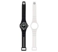 Hip Hop Master black HWU1233 silicone men's watch with double strap