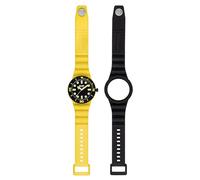 Hip Hop Master yellow HWU1231 silicone men's watch with double strap