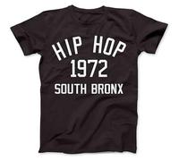 Hip Hop Music Bronx 1972 Tshirt Cotton Rap Grandmaster Flash Men's Black XL