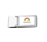 Hip Hop Music Keeps The Real Lyrics - Cartera delgada de bolsillo con clip para dinero de acero inoxidable