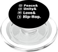 Hip Hop Música 80s y 90s Paz Unidad Amor Hip Hop PopSockets PopGrip para MagSafe