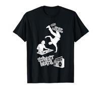 Hip Hop Negro y Blanco Diseño Old School Jams Camiseta